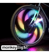 Monkey M232 Waterproof 32 Full Color LED Bike Wheel Light - Blac